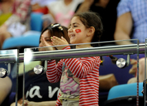 Avropa Oyunlarında aerobika gimnastikası üzrə qarışıq cütlüklərin təsnifat yarışları. Bakı, Azərbaycan, 17 iyun 2015 